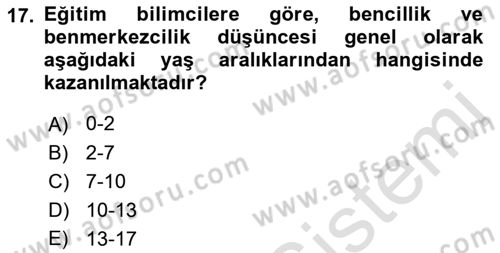Etkili İletişim Teknikleri Dersi 2021 - 2022 Yılı Yaz Okulu Sınav Soruları 17. Soru