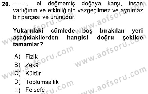 Etkili İletişim Teknikleri Dersi 2021 - 2022 Yılı Yaz Okulu Sınav Soruları 20. Soru