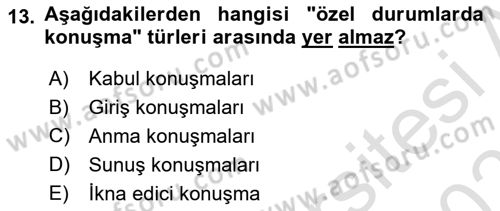 Etkili İletişim Teknikleri Dersi 2022 - 2023 Yılı Yaz Okulu Sınav Soruları 13. Soru