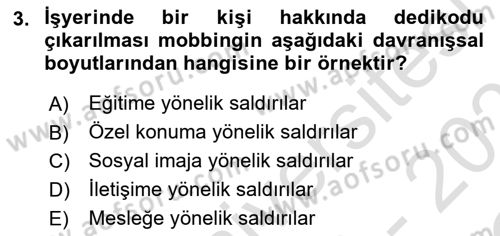 Etkili İletişim Teknikleri Dersi 2022 - 2023 Yılı Yaz Okulu Sınav Soruları 3. Soru