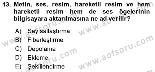 Etkili İletişim Teknikleri Dersi 2023 - 2024 Yılı (Vize) Ara Sınav Soruları 13. Soru