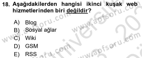 Etkili İletişim Teknikleri Dersi 2023 - 2024 Yılı (Vize) Ara Sınav Soruları 18. Soru