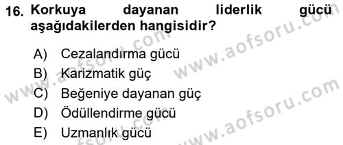 Etkili İletişim Teknikleri Dersi 2023 - 2024 Yılı Yaz Okulu Sınav Soruları 16. Soru