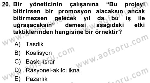 Etkili İletişim Teknikleri Dersi 2023 - 2024 Yılı Yaz Okulu Sınav Soruları 20. Soru