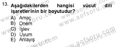 İletişim Bilgisi Dersi Ara Sınavı Deneme Sınav Soruları 13. Soru