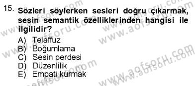 İletişim Bilgisi Dersi Ara Sınavı Deneme Sınav Soruları 15. Soru