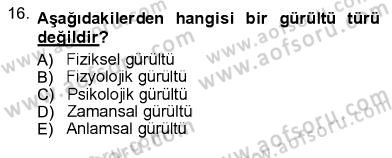 İletişim Bilgisi Dersi Ara Sınavı Deneme Sınav Soruları 16. Soru