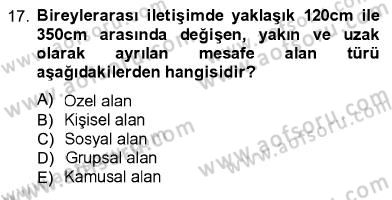 İletişim Bilgisi Dersi Ara Sınavı Deneme Sınav Soruları 17. Soru
