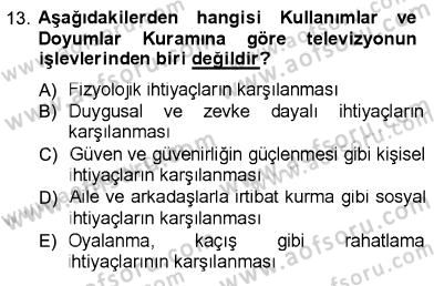 İletişim Bilgisi Dersi 2012 - 2013 Yılı (Final) Dönem Sonu Sınav Soruları 13. Soru