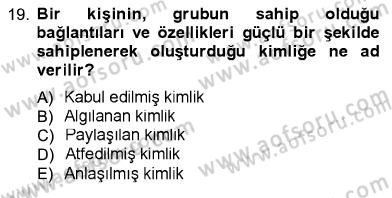 İletişim Bilgisi Dersi 2012 - 2013 Yılı (Final) Dönem Sonu Sınav Soruları 19. Soru