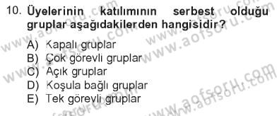İletişim Bilgisi Dersi 2012 - 2013 Yılı Tek Ders Sınav Soruları 10. Soru