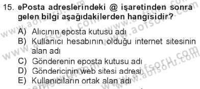 İletişim Bilgisi Dersi 2012 - 2013 Yılı Tek Ders Sınav Soruları 15. Soru