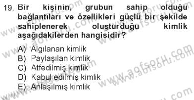 İletişim Bilgisi Dersi 2012 - 2013 Yılı Tek Ders Sınav Soruları 19. Soru