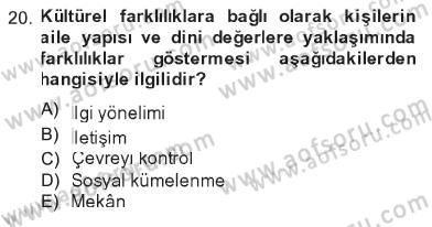 İletişim Bilgisi Dersi 2012 - 2013 Yılı Tek Ders Sınavı 20. Soru