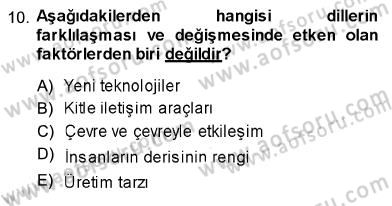 İletişim Bilgisi Dersi 2013 - 2014 Yılı (Vize) Ara Sınav Soruları 10. Soru