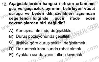 İletişim Bilgisi Dersi 2013 - 2014 Yılı (Vize) Ara Sınav Soruları 12. Soru