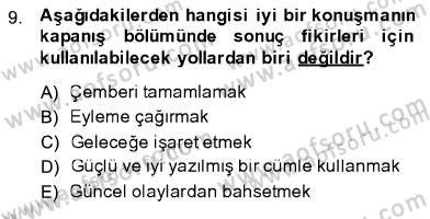 İletişim Bilgisi Dersi Ara Sınavı Deneme Sınav Soruları 9. Soru