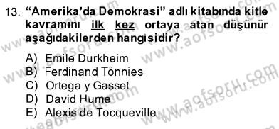 İletişim Bilgisi Dersi 2013 - 2014 Yılı (Final) Dönem Sonu Sınav Soruları 13. Soru