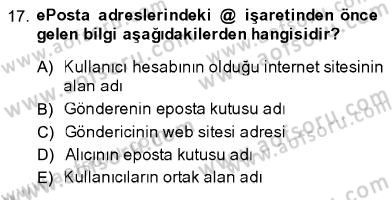 İletişim Bilgisi Dersi 2013 - 2014 Yılı (Final) Dönem Sonu Sınav Soruları 17. Soru