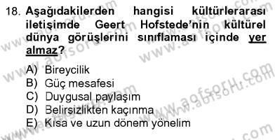 İletişim Bilgisi Dersi 2013 - 2014 Yılı (Final) Dönem Sonu Sınav Soruları 18. Soru