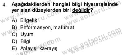 İletişim Bilgisi Dersi 2013 - 2014 Yılı (Final) Dönem Sonu Sınav Soruları 4. Soru