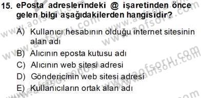 İletişim Bilgisi Dersi 2013 - 2014 Yılı Tek Ders Sınav Soruları 15. Soru