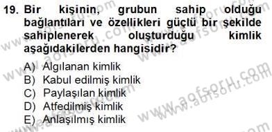 İletişim Bilgisi Dersi 2013 - 2014 Yılı Tek Ders Sınav Soruları 19. Soru