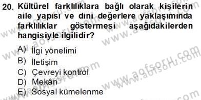 İletişim Bilgisi Dersi 2013 - 2014 Yılı Tek Ders Sınav Soruları 20. Soru