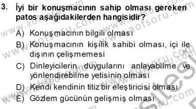 İletişim Bilgisi Dersi 2013 - 2014 Yılı Tek Ders Sınav Soruları 3. Soru