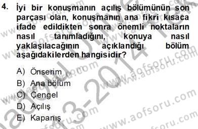 İletişim Bilgisi Dersi 2013 - 2014 Yılı Tek Ders Sınav Soruları 4. Soru