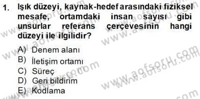 İletişim Bilgisi Dersi 2014 - 2015 Yılı (Final) Dönem Sonu Sınav Soruları 1. Soru