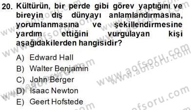 İletişim Bilgisi Dersi 2014 - 2015 Yılı (Final) Dönem Sonu Sınav Soruları 20. Soru