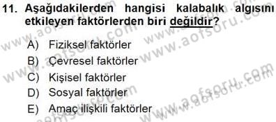 İletişim Bilgisi Dersi Ara Sınavı Deneme Sınav Soruları 11. Soru