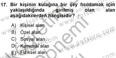 İletişim Bilgisi Dersi Ara Sınavı Deneme Sınav Soruları 17. Soru