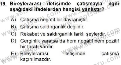 İletişim Bilgisi Dersi Ara Sınavı Deneme Sınav Soruları 19. Soru