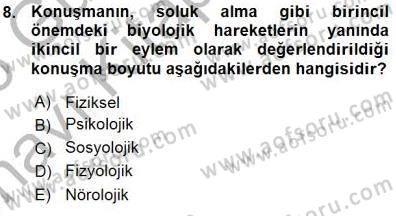 İletişim Bilgisi Dersi Ara Sınavı Deneme Sınav Soruları 8. Soru