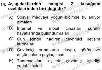 İletişim Bilgisi Dersi 2015 - 2016 Yılı (Final) Dönem Sonu Sınav Soruları 14. Soru
