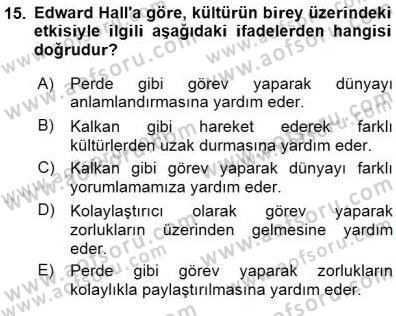 İletişim Bilgisi Dersi 2015 - 2016 Yılı (Final) Dönem Sonu Sınav Soruları 15. Soru