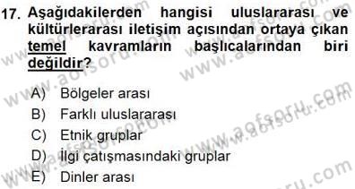 İletişim Bilgisi Dersi 2015 - 2016 Yılı (Final) Dönem Sonu Sınav Soruları 17. Soru