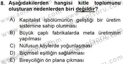 İletişim Bilgisi Dersi 2015 - 2016 Yılı (Final) Dönem Sonu Sınav Soruları 8. Soru