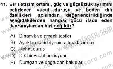 İletişim Bilgisi Dersi 2015 - 2016 Yılı Tek Ders Sınav Soruları 11. Soru