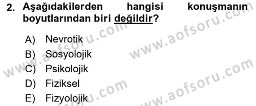 İletişim Bilgisi Dersi 2016 - 2017 Yılı 3 Ders Sınav Soruları 2. Soru