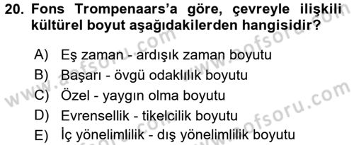 İletişim Bilgisi Dersi 2016 - 2017 Yılı 3 Ders Sınav Soruları 20. Soru
