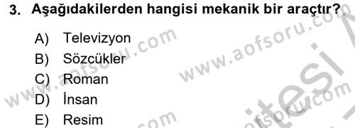 İletişim Bilgisi Dersi 2016 - 2017 Yılı 3 Ders Sınav Soruları 3. Soru