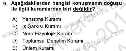 İletişim Bilgisi Dersi Ara Sınavı Deneme Sınav Soruları 9. Soru