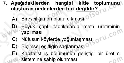 İletişim Bilgisi Dersi 2016 - 2017 Yılı (Final) Dönem Sonu Sınav Soruları 7. Soru