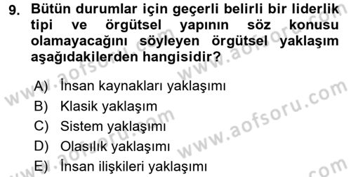 İletişim Bilgisi Dersi 2016 - 2017 Yılı (Final) Dönem Sonu Sınav Soruları 9. Soru