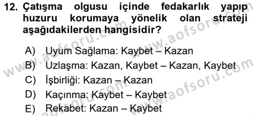 İletişim Bilgisi Dersi 2017 - 2018 Yılı 3 Ders Sınav Soruları 12. Soru