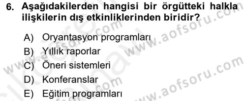 İletişim Bilgisi Dersi 2017 - 2018 Yılı 3 Ders Sınav Soruları 6. Soru