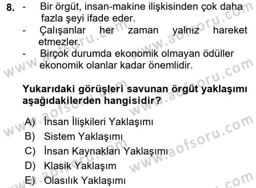 İletişim Bilgisi Dersi 2017 - 2018 Yılı 3 Ders Sınav Soruları 8. Soru